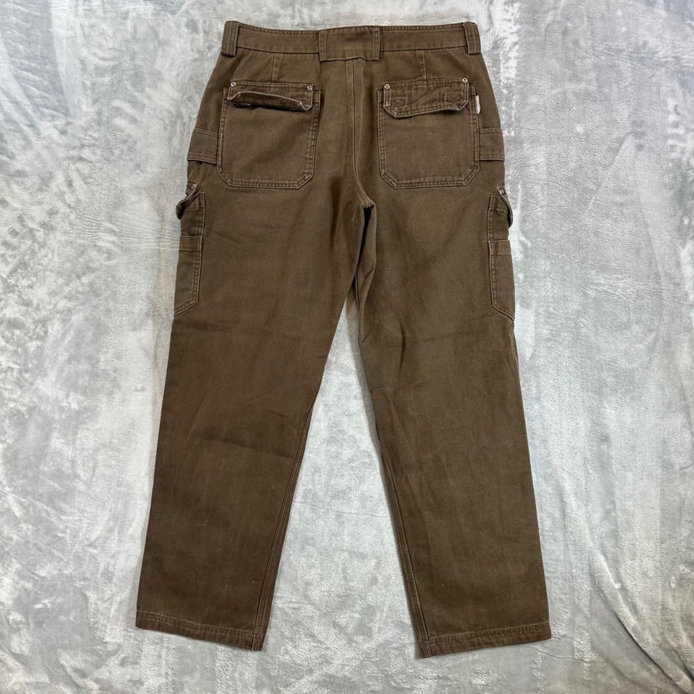 Duluth Trading Co Relaxed Fit Cargo Work Pants Mens Size 38x36 Brown Workwear - Picture 2 of 5